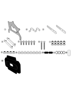Specific kit to install the S250 Tool Box on PL5108CAM BMW R 1200 GS Adventure (14 > 18), R 1200 GS (13 > 18), R 1250 GS/Adventure (19-)