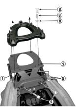 Stelaż pod kufer centralny Monokey, Monolock GIVI Kawasaki ZZR 1400 (12-21) [bez płyty montażowej]