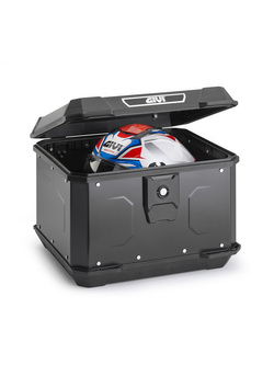 Kufer centralny GIVI Monolock ALP44B ALPINA aluminiowy z systemem Crablock, czarny [płyta montażowa w zestawie; pojemność: 44 litry]