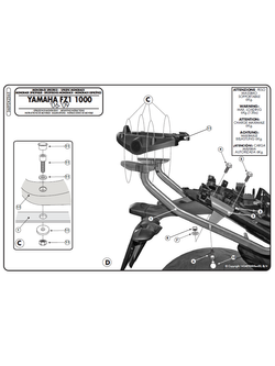 Stelaż GIVI pod kufer centralny Monolock® do Yamahy FZ1 1000 (06-15)