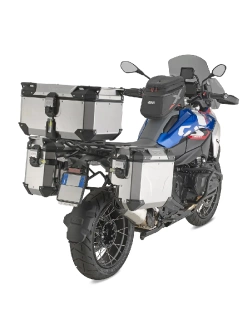 Kufer boczny GIVI Trekker Outback Evo 37 aluminiowy, srebrny [na lewą stronę; pojemność: 37 litrów]