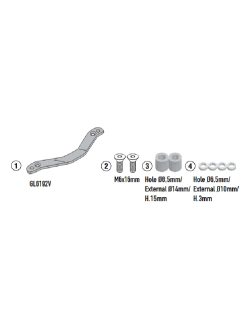 Specific kit GIVI to install the PLR7406CAM on Ducati Multistrada 950 [17-18]