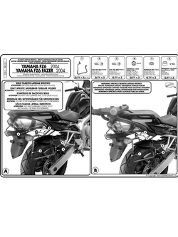 Holder for soft side bags for Yamaha FZ6/FZ6 600 Fazer (04 > 06)