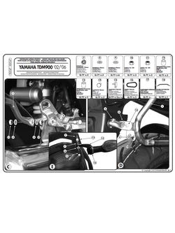 Specific pannier holder for V35 MONOKEY® SIDE cases Yamaha TDM 900 (02 > 14)