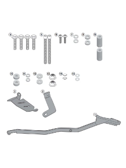 Specific rear rack for MONOKEY® or MONOLOCK® top case for Yamahy MT-07 (14-17)