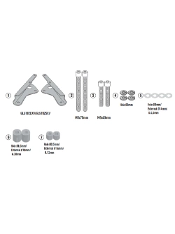 Specific rear rack Givi for Monolock® or Monokey® top case CF Moto Multiterrain 650 MT (21-) [without plate]