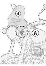 Fitting kit GIVI [A8707A] for A201 / A210 screens for Benelli Imperiale 400 (20-)