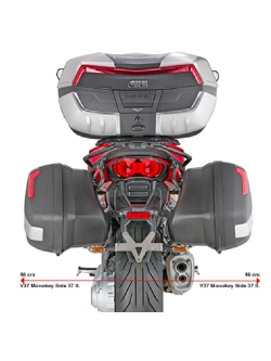Stelaż kufrów bocznych Monokey Side V35/V37 GIVI Moto Guzzi V100 Mandello 1000 (22-)[mocowany do stelaża centralnego]