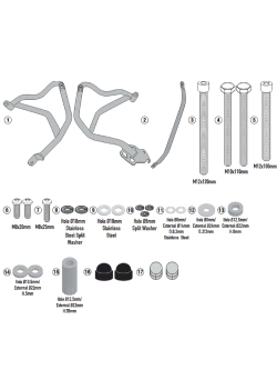 Specific Kappa engine guard for BMW F 900 XR (20-) black
