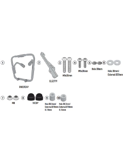 Specific holder GIVI for left side bag MT501S Benelli Leoncino 800 Trail (22-)