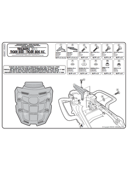 Specific rear rack for MONOKEY® top-case for Triumph Tiger 800 / Tiger 800 XC (11-14) Specific rear rack for MONOKEY® top-case for Triumph Tiger 800 / Tiger 800 XC (11-14)