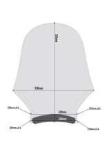 Universal screen GIVI [36,5 X 35 cm] / for selected Kawasaki, Triumpha, Benelli, Royal Enfield models smoked [universal fitting kit included]