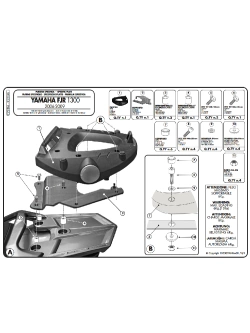 Specific rear plate for MONOLOCK® case for Yamaha FJR 1300 (06-20)