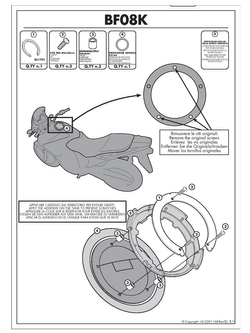 Specific flange for fitting the Tanklock tank bags Specific flange for fitting the Tanklock tank bags