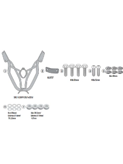 Stelaż centralny GIVI pod kufer Monokey®, Monolock® do BMW R 1300 GS (23-) czarny