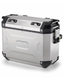 Kufer boczny GIVI Trekker Outback Evo 37 aluminiowy, srebrny [na lewą stronę; pojemność: 37 litrów]