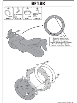 Specific flange for fitting the Tanklock tank bags BF17K Specific flange for fitting the Tanklock tank bags BF17K