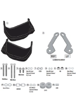 Specific Kappa hand protectors for Honda NC 750 X (21-), CB 500 X (19-) black