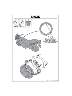 Specific flange for fitting the tank bags with TANKLOCK system Kappa  