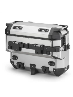 Kufer boczny GIVI Trekker Outback Evo 37 aluminiowy, srebrny [na lewą stronę; pojemność: 37 litrów]