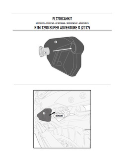 Zestaw mocujący GIVI do montażu stelaża bocznego PL7705CAM KTM 1290 Super Adventure T (17),1290 Super Adventure R/S (17-20)