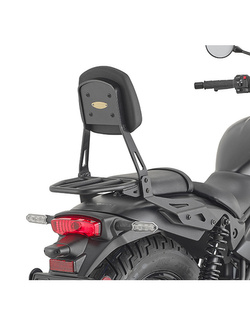 Oparcie pasażera Kappa z bagażnikiem Kawasaki Eliminator 500 (24-) czarne