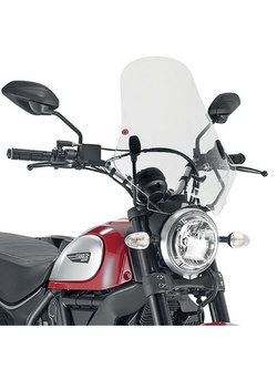Szyba motocyklowa Kappa Ducati Scrambler 400 (16-21)/ Scrambler Icon 800 (15-) przeźroczysta [mocowanie w zestawie]