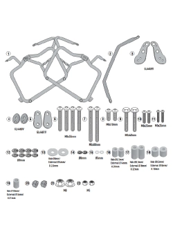Specific pannier holder Givi for MONOKEY® or RETRO FIT side-cases KTM 390 Adventure (20-)