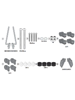 Fitting kit GIVI for A201 / A210 screens for Kawasaki Z 900 RS (18-)