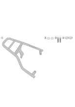 Stelaż pod kufer centralny Monolock Kappa Vespa Primavera 50-125-150 (14-21)/ Sprint 50-125-150 (14-21) czarny