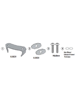 Specific kit GIVI to install the PLR7406CAM on Ducati Multistrada 950 [17-18]