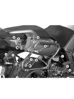 Stelaż kufrów bocznych Monokey Side GIVI Honda CBF 500/ 600 S/ N (04-12)/ 1000/ ABS (06-09)[mocowany do stelaża centralnego]