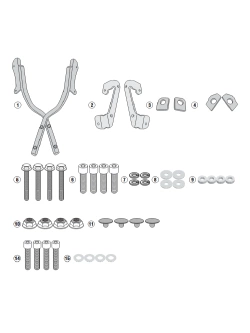 Specific Kappa rear rack for Monolock® top case for Honda CB 125 R (18-), CB 300 R (18-)