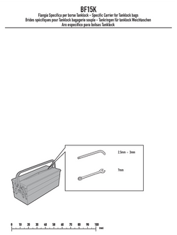 Specific flange for fitting the Tanklock tank bags BF15