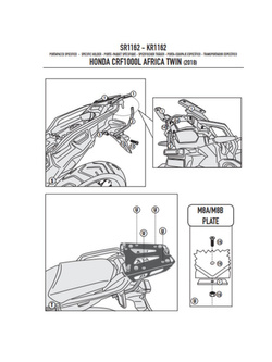 Rear rack GIVI for Monolock® or Monokey® top-case Honda CRF 1000 L Africa Twin [18-19]