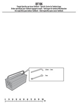 Specific flange for fitting the Tanklock tank bags BF19K 