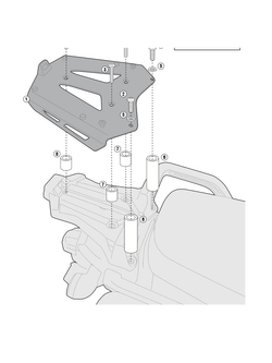 Specific rear rack in aluminium for MONOKEY® top case Yamaha XT 1200Z Super Ténéré (10-20), XT1200ZE Super Ténéré (14-20)