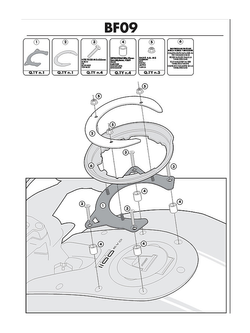 Specific flange for fitting the Tanklock tank bags 