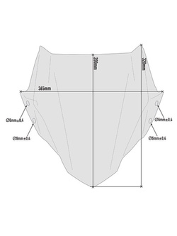Specific Givi screen for Honda CB 500 F (19-), Kawasaki Z 900 (20-) [fitting kit not included]