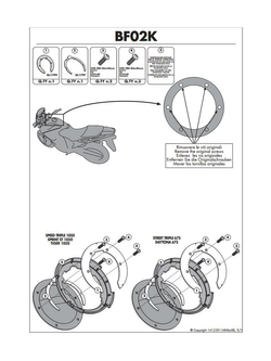 Specific flange for fitting the tank bags with TANKLOCK system Kappa Specific flange for fitting the tank bags with TANKLOCK system Kappa