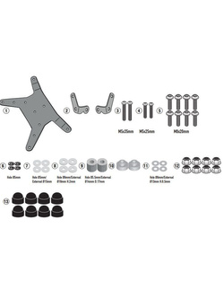 Fitting kit GIVI for 2166A screen for Yamaha MT 125 (20-)