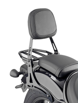 Backrest Givi with detachable small luggage carrier for Honda CMX 1100 Rebel (21-) black Backrest Givi with detachable small luggage carrier for Honda CMX 1100 Rebel (21-) black