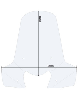 Specific screen GIVI for Piaggio Beverly 300/400 HPE (21-) transparent [A5616A kit is required to mount the screen]