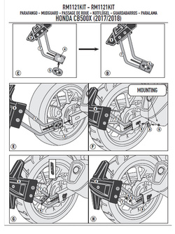 Kit GIVI for spray guard RM02 Honda CB 500 X [16-18]