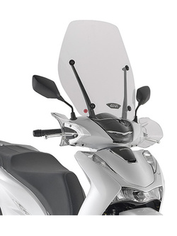 Szyba motocyklowa GIVI Piaggio 1 (21-)/ Honda SH 125/ 150 (20-)/ SH 350 (21-) przezroczysta [mocowanie do Piaggio dostępne osobno]
