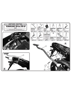 Specific rear rack for MONOKEY® or MONOLOCK® top-case Kawasaki ER-6n / ER-6f 650 (09 > 11) Specific rear rack for MONOKEY® or MONOLOCK® top-case Kawasaki ER-6n / ER-6f 650 (09 > 11)