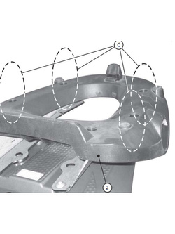 Specific rear plate for MONOLOCK® case Givi do HONDA XL 700V Transalp (08 > 13)