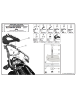 Rear rack GIVI for Monolock® top-case Suzuki Gladius 650 (09-16)[Monolock® plate included]