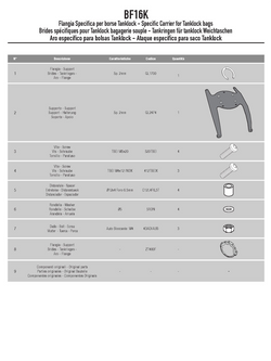 Specific flange for fitting the Tanklock tank bags BF15