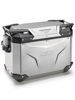 Kufer boczny aluminiowy GIVI Trekker Outback Evo srebrny, prawy [poj.: 48 l]